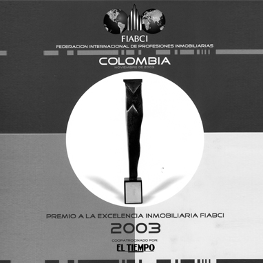 Premio a la excelencia Inmobiliaria FIABCI 2003. Premio a Promotor Apiros Ltda. Diseño MGP Arquitectura y Urbanismo.