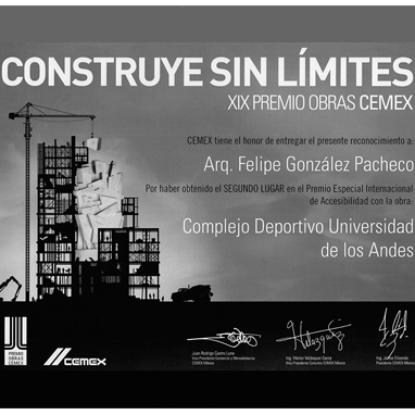 XIX Premio Obras Cemex  Premio Especial Internacional de Accesibilidad. Segundo Lugar 